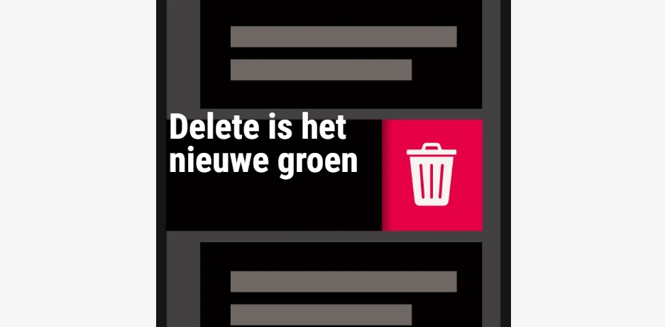 image for Delete is het nieuwe groen image