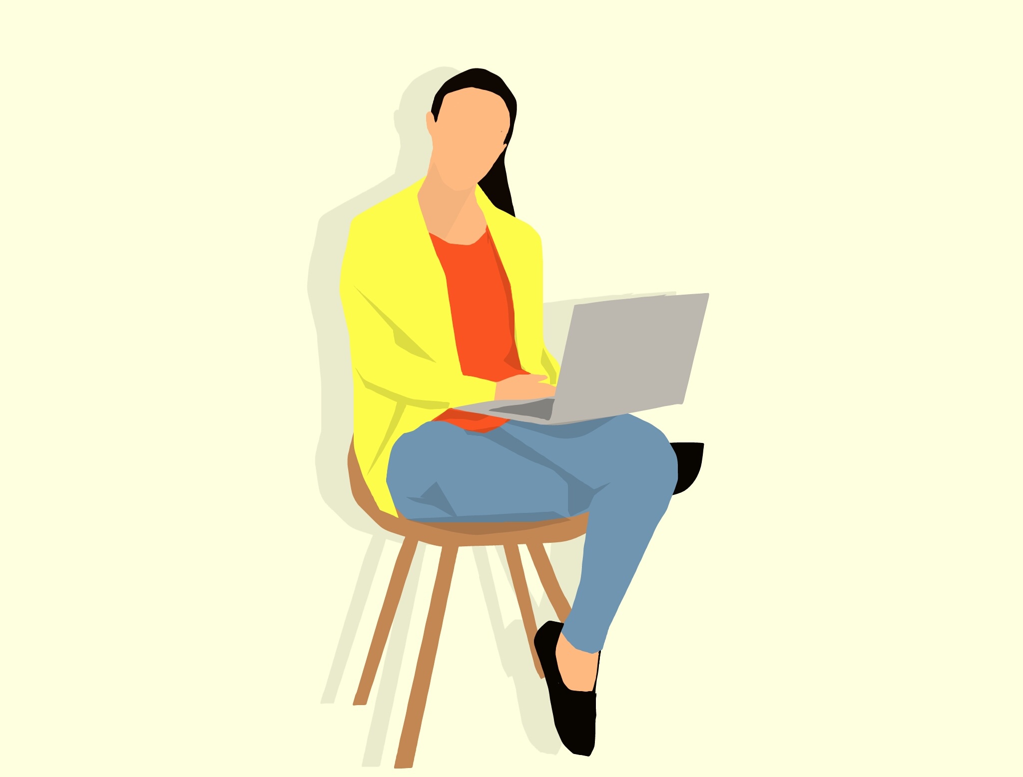 Vrouw met laptop